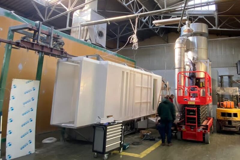 PP Plastic Powder Coating Booth