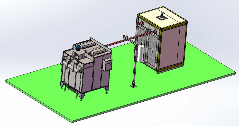 manual powder coating plant