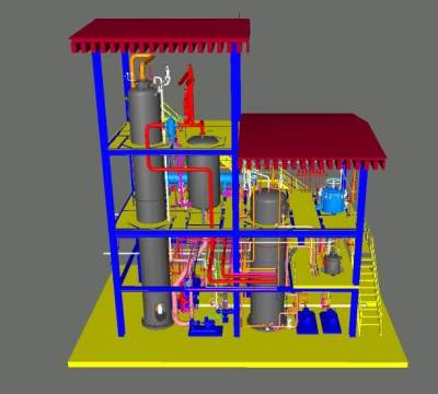 3D model-50tpd fully hydrogenation plant