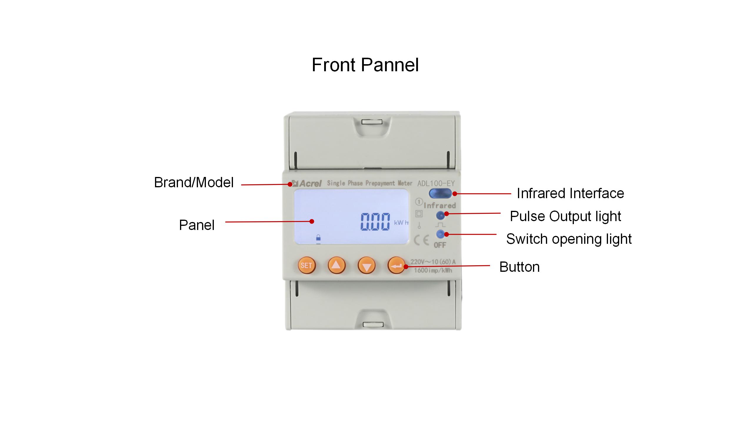 Single Phase Prepayment Energy Meter Adl Ey