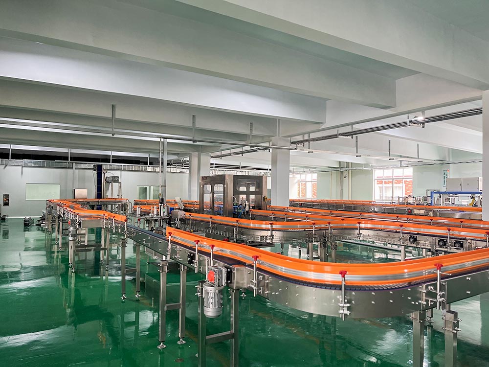 Filling line of soda filling machine Filling line of soda filling machine