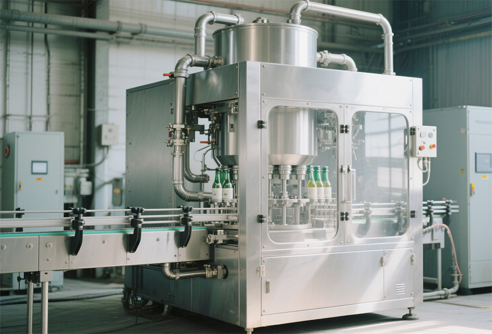 edible oil filling machine is working edible oil filling machine is working