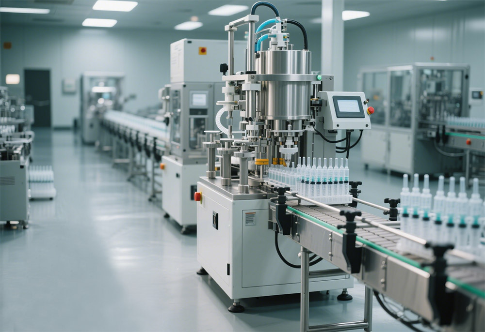 Syringe filling machine filling in Syringe filling machine filling in