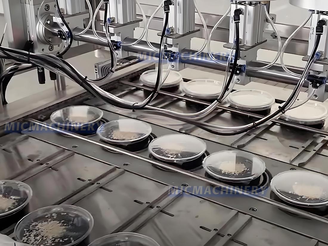 Filling plastic cups Filling plastic cups