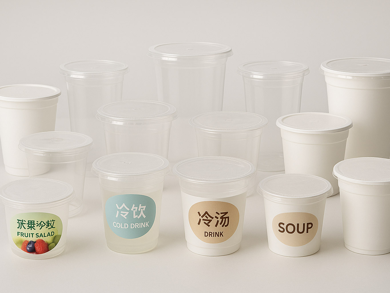 Various plastic cups Various plastic cups