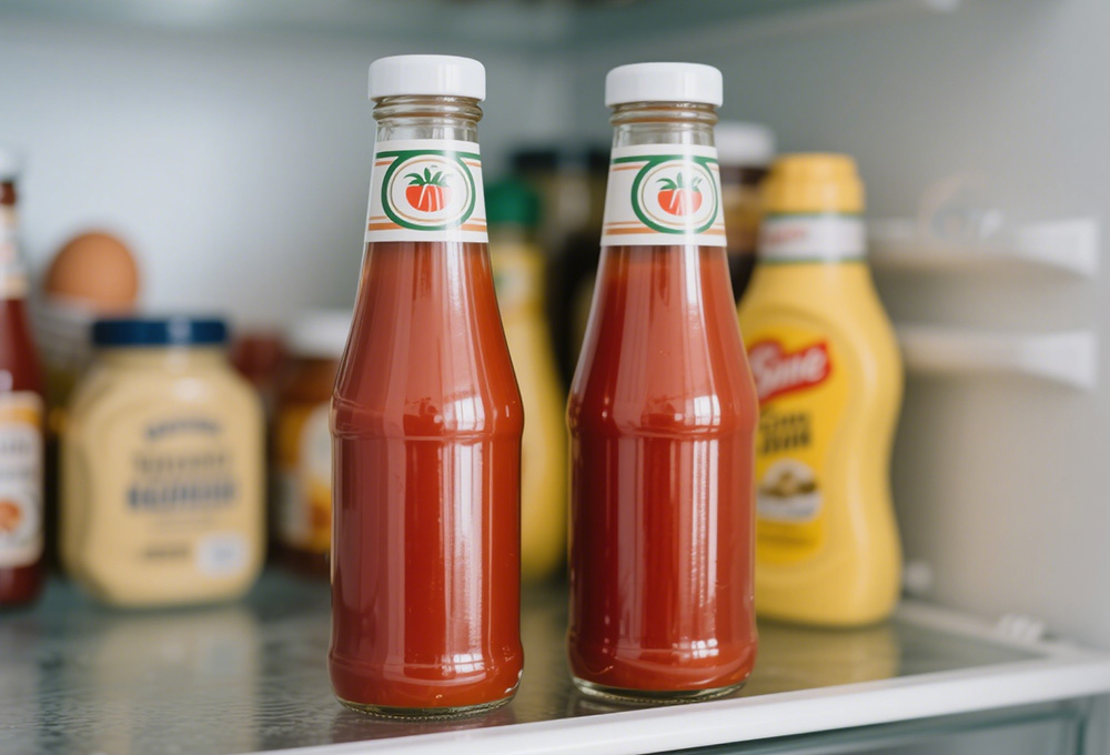 tomato sauce stored in the refrigerator tomato sauce stored in the refrigerator
