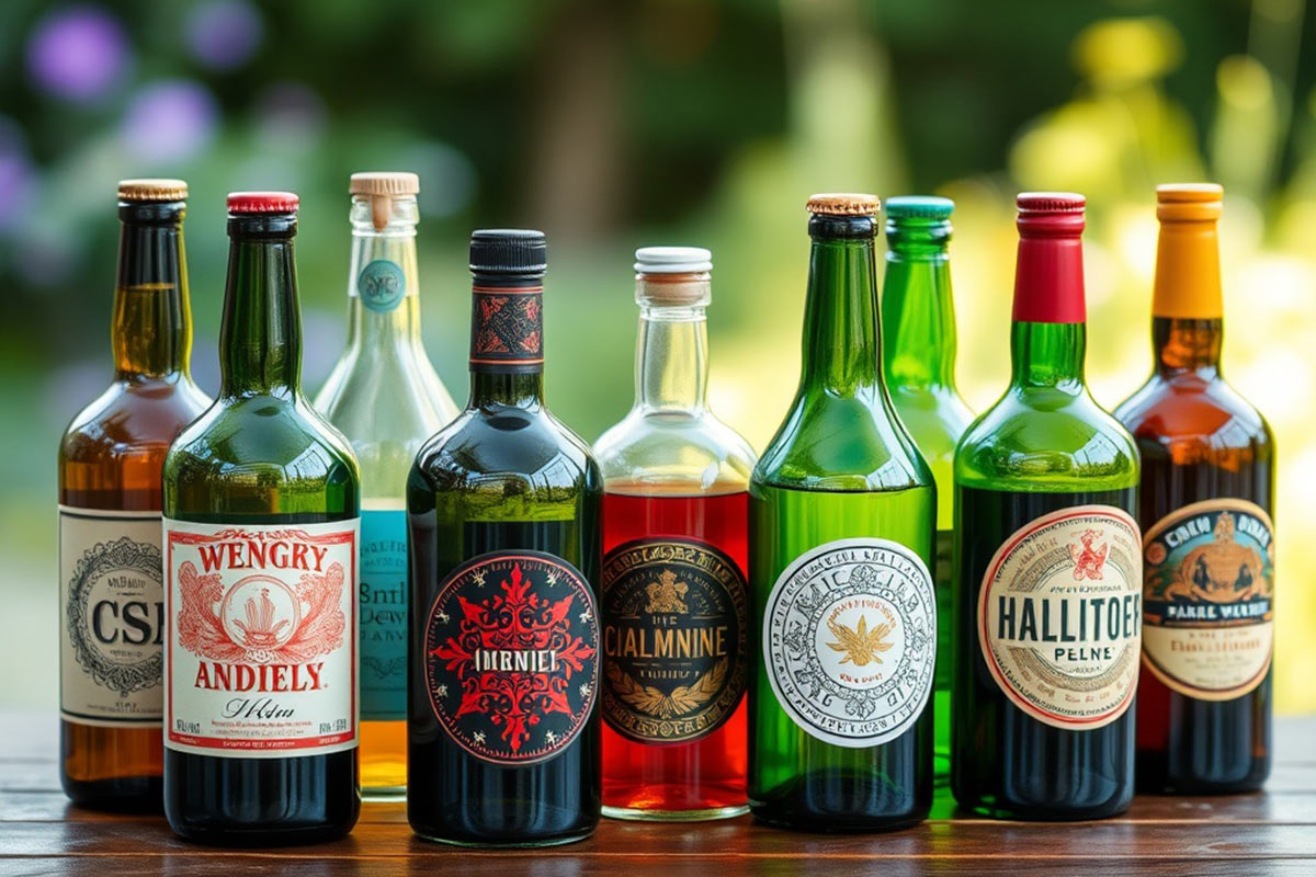Round bottle label Display Round bottle label Display