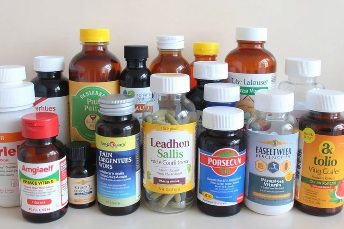 Various labeled medication bottles Various labeled medication bottles