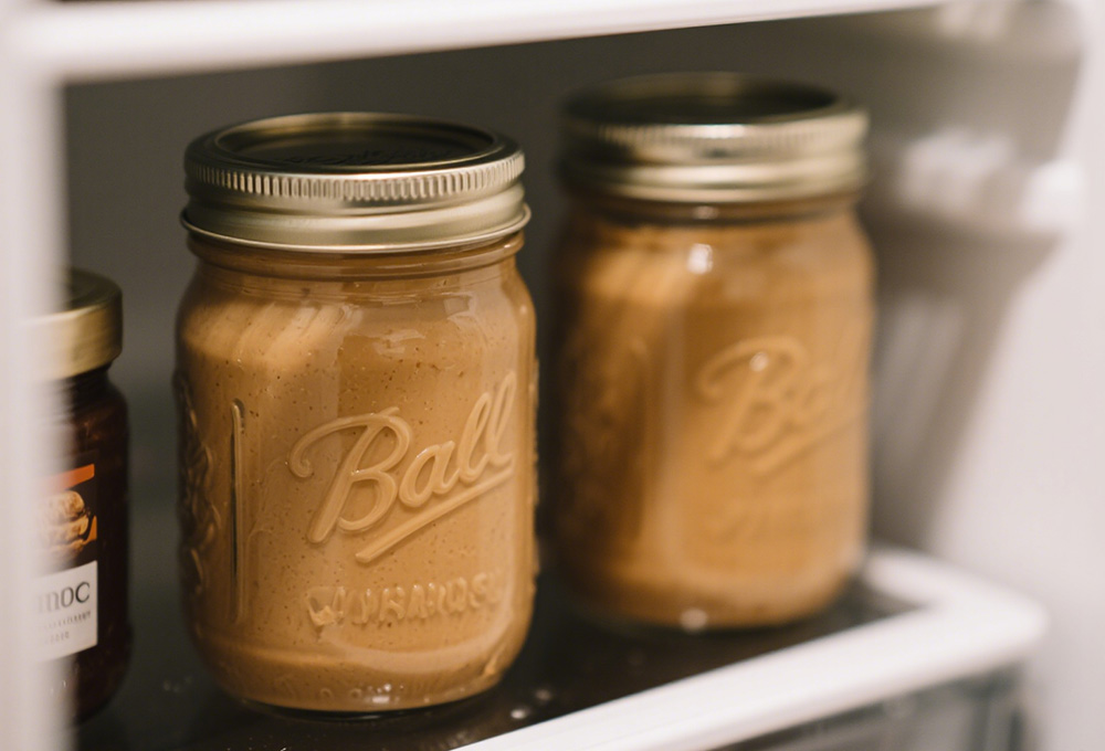 peanut butter stored in the refrigerator peanut butter stored in the refrigerator