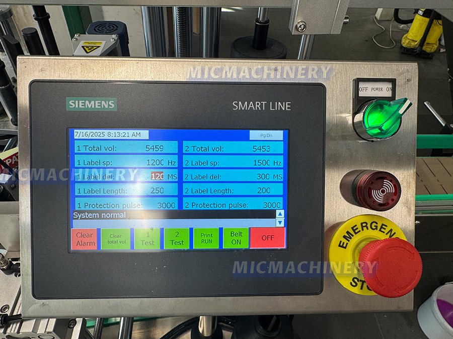 Double Side Labeller Touch Screen Display Double Side Labeller Touch Screen Display