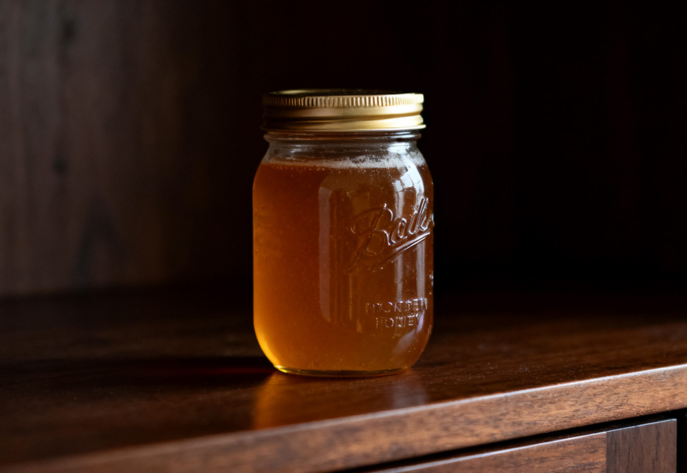 honey is stored in the cabinet honey is stored in the cabinet