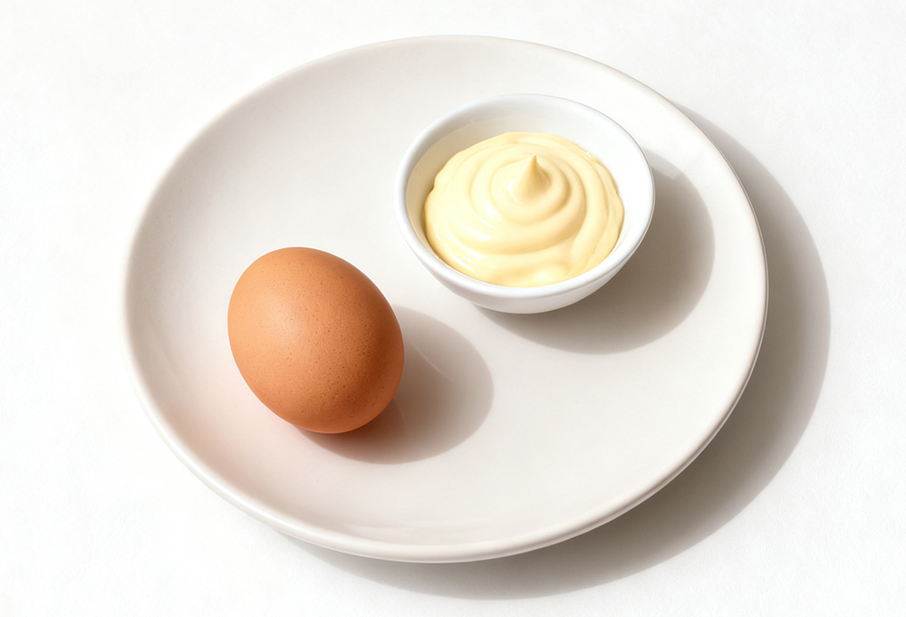 cooked eggs and mayonnaise cooked eggs and mayonnaise