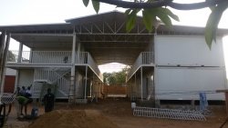 Quick built modular office container building in Juba South Sudan