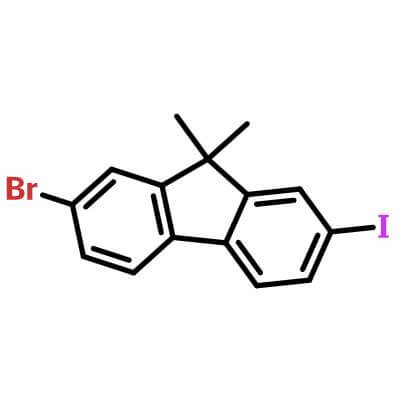 2-Bromo-7-Iodo-9,9-Dimethylfluorene，319906-45-1，C15H12BrI