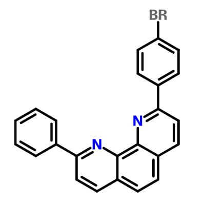 2-(4-Bromophenyl)-9-phenyl-1,10-phenanthroline，​197442-25-4​，C24H15BrN2​
