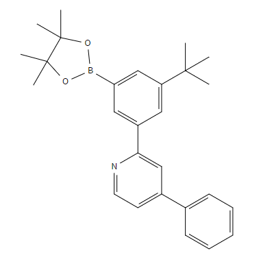 Pyridine, 2-[3-(1,1-dimethylethyl)-5-(4,4,5,5-tetramethyl-1,3,2-dioxaborolan-2-yl)phenyl]-4-phenyl-_CAS:2411987-38-5