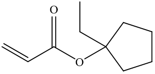 2-Propenoic acid, 1-ethylcyclopentyl ester_326925-69-3_C10H16O2