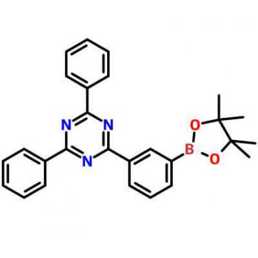 2,4-Diphenyl-6-[3-(4,4,5,5-tetramethyl-1,3,2-dioxaborolan-2-yl)phenyl]-1,3,5-triazine，1268508-31-7，C27H26BN3O2