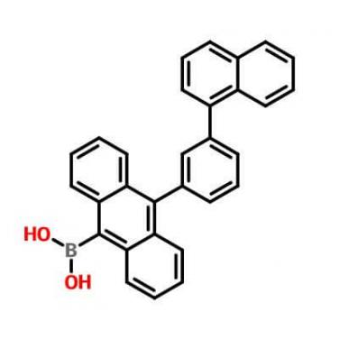 10-(3-(Naphthalen-1-yl)phenyl)anthracene-9-boronic acid_1084334-60-0_C30H21BO2