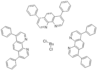 Tris(4,7-diphenyl-1,10-phenanthroline)ruthenium dichloride，36309-88-3，C72H48N6Ru.2Cl