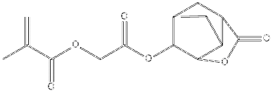 2-Oxo-2-[(5-oxo-4-oxatricyclo[4.2.1.03,7]non-2-yl)oxy]ethyl methacrylate_347886-81-1_C14H16O6