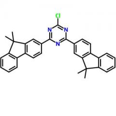 2-Chloro-4,6-Bis(9,9-Dimethyl-9H-Fluoren-2yl)-1,3,5-Triazine，1459162-69-6，C33H26ClN3
