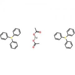 Bis(triphenylphosphinepalladium) acetate , 14588-08-0 , C40H36O4P2Pd