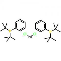dichlorobis(di-tert-butylphenylphosphine)palladium(II), 34409-44-4 , C28H46Cl2P2Pd