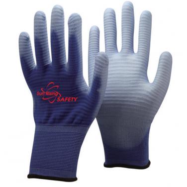13 Gauge U3  Polyester Knitted Liner PU Palm Coated Garden Gloves PU1350U3