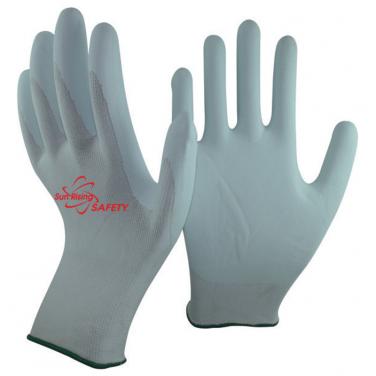 13 Gauge Nylon Knitted Liner Palm Coated Water-based PU Gloves WPU1350
