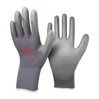 13 Gauge Nylon Knitted Liner PU Palm Coated Work Gloves PU1350-DG