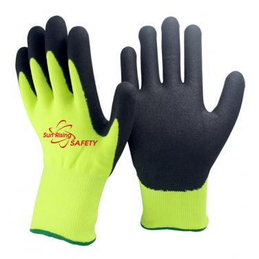 13 Gauge Nylon and Nappy Acrylic liner Nitrile Palm Coated Gloves NBR1350DS-HY/BLK