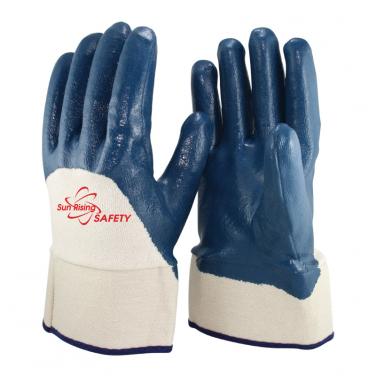 Jersey Liner Heavy Duty Nitrile Half Coated Gloves NBR4230