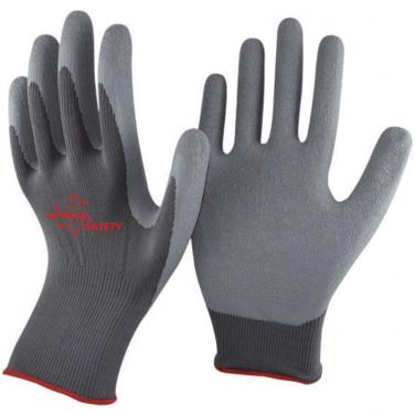 13 Gauge Nylon Knitted Liner Crinkle Latex Palm Coated Work Gloves NM1350