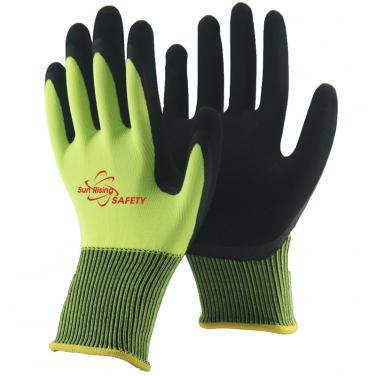 13 Gauge Nylon Knitted Liner Sandy Latex Palm Coated Garden Gloves NM1350S
