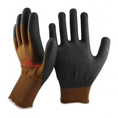 Nylon and Spandex With Nappy liner Micro Foam Nitrile Palm Coated Gloves NY1350FRBL