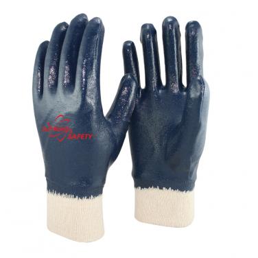 Jersey Liner Knit Wrist Full Nitrile Coated Gloves NBR1530-B