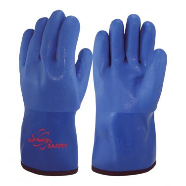 Terry Cloth liner PVC Full Coated Gauntlet Glove PVC1380BR-T