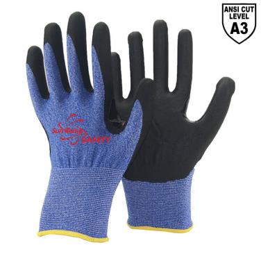 18 Gauge Cut Resistant liner Micro Foam Nitrile Palm Coated Gloves DY1850F-H