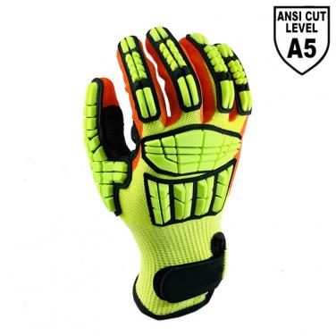 13 Gauge Cut Resistant Liner Sandy Nitrile Palm Coated  Anti Impact Gloves DY1350AC-HY/OR