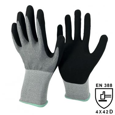 18 Gauge Super Thin liner Palm Coated Sandy Nitrile Cut Resistant Gloves DY1850S-H4