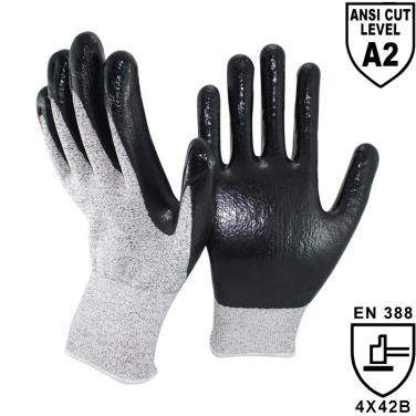 13 Gauge Cut Resistant liner Smooth Nitrile Palm Coated Glove DY1350