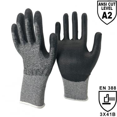 18 Gauge Super Fit Knitted Liner Palm Coated PU Cut Resistant Glove DY1850PU-H