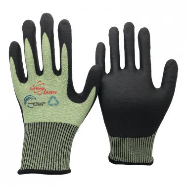 PET Bottles Recycled Polyester Knitted Cut Resistant Glove DY1350F-PET