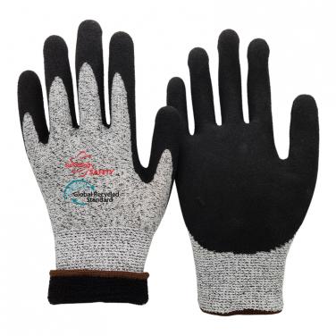 PET Bottles Recycled Polyester Knitted Cut Resistant Winter Work Gloves DY1350F-PET-W