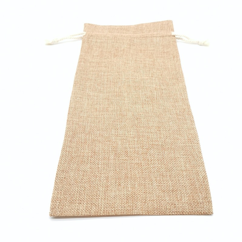 Natural Plain Burlap Coffee Bag Customize Small Jute Drawstring Bags Pouch