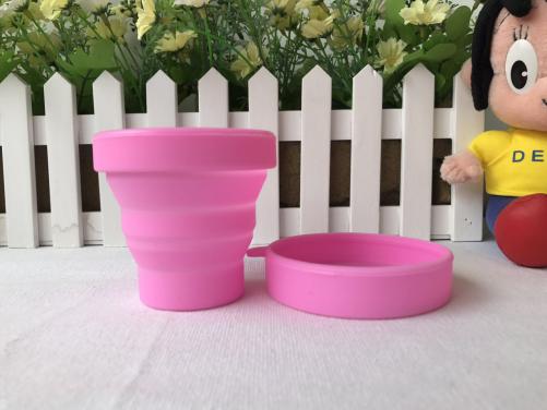 Candy color portable silicone folding cup