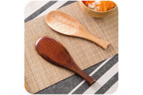 Eco-friendly wooden fish spoon