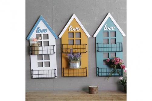 Countryside retro relics basket flower frame wall decoration
