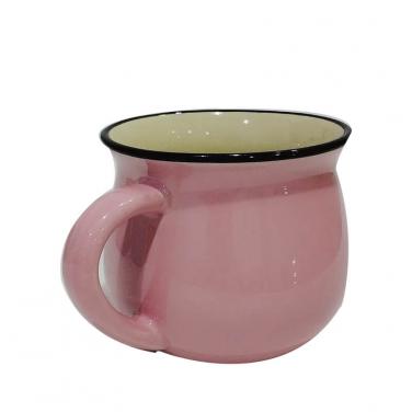 Easy-Collection Portable Custom Printed Enamel Coffee Mug Tea Cup